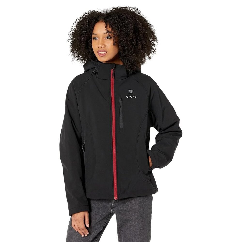 ORORO Classic Heated Jacket (Black with Red Zipper) Black XS (4 IN STOCK) - Picture 1 of 6